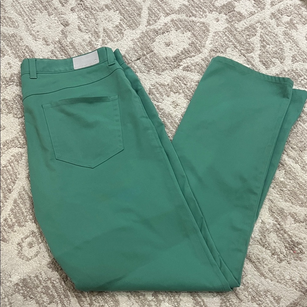 Peter Millar 5 Pocket Green Straight Leg Pants Size 33x32